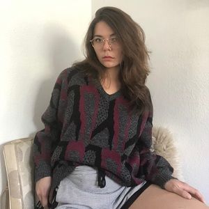 Vintage V-Neck Knot Sweater by Mr. Swell